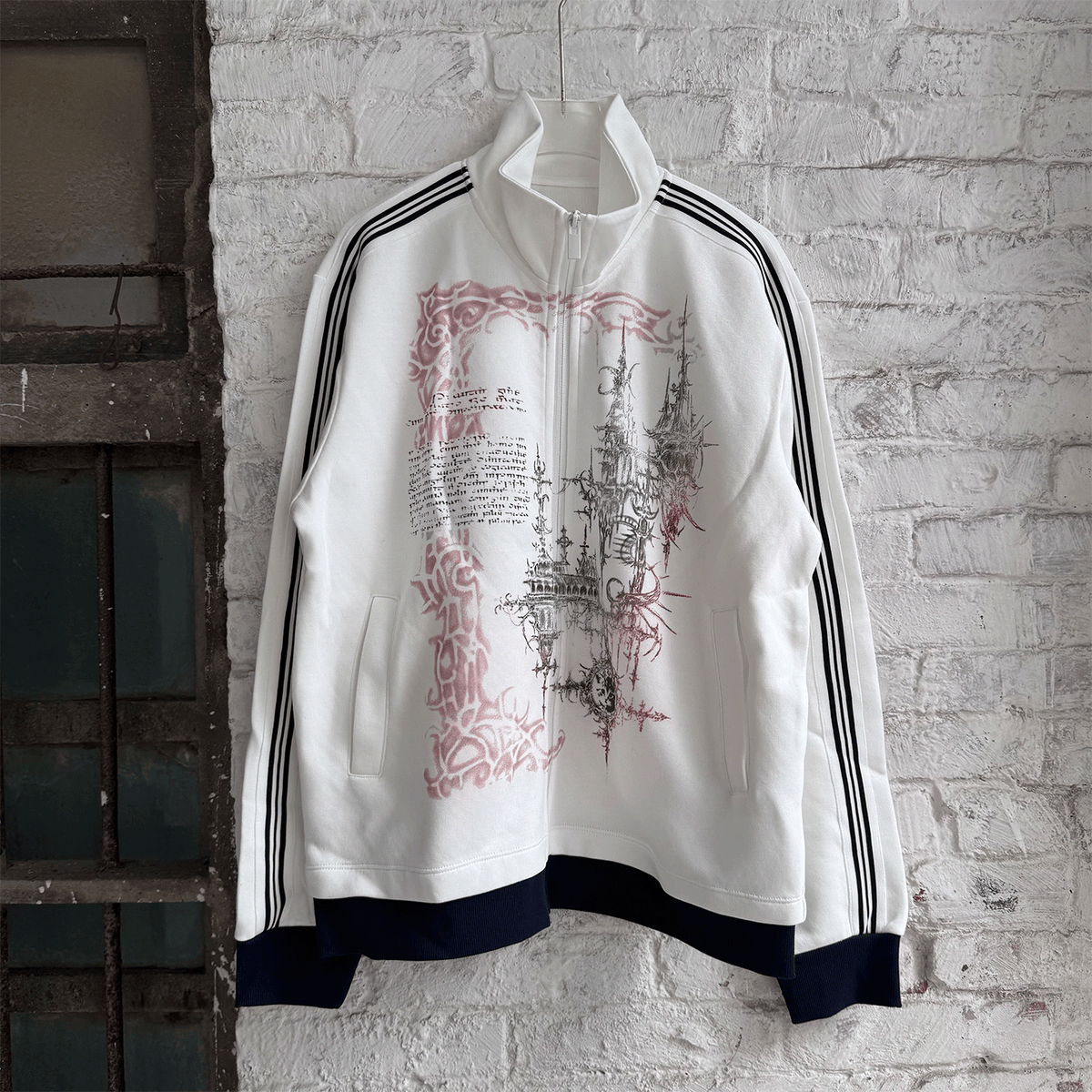 Script Print Track Jacket