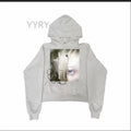 Graphic Print Cropped Hoodie