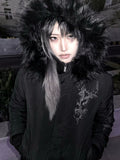 Fur Trim Hooded Cotton Jacket
