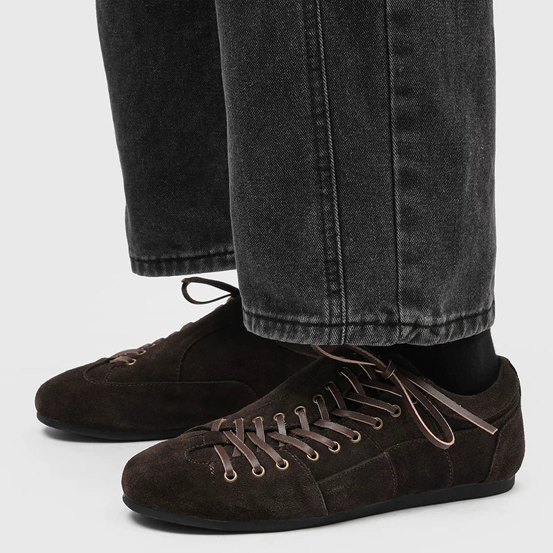 Suede Lace-Up Training Shoes