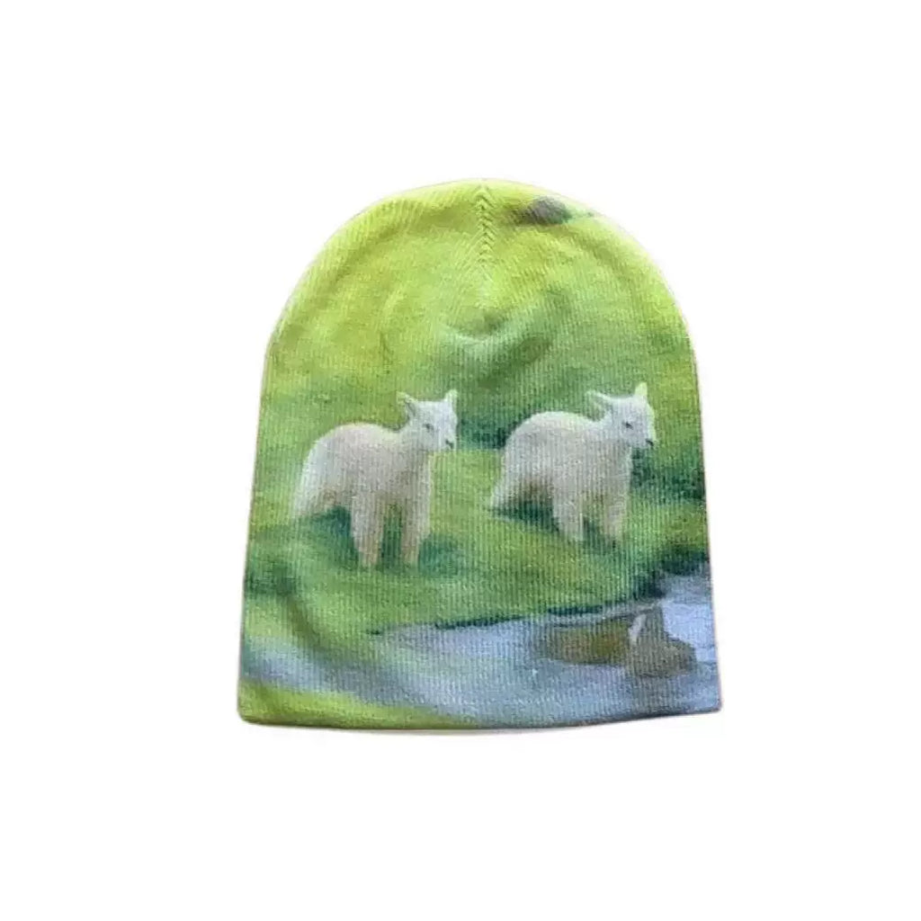 Printed Dopamine Knit Beanie