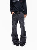 Floral Washed Multi-Pocket Flares