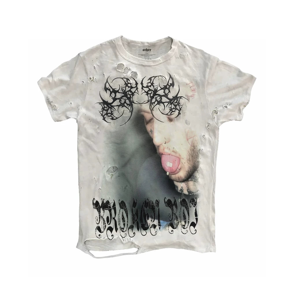 Faded Emo Print Tee