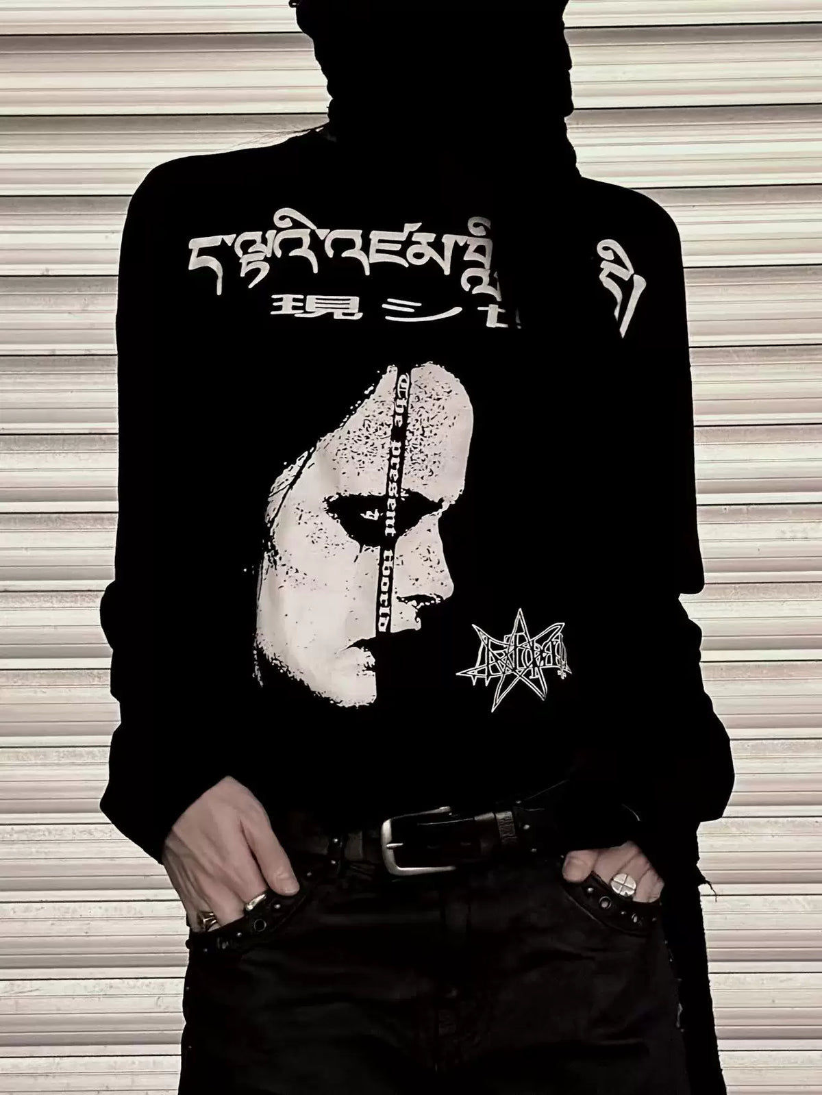 Witch Portrait Distressed Long Sleeve