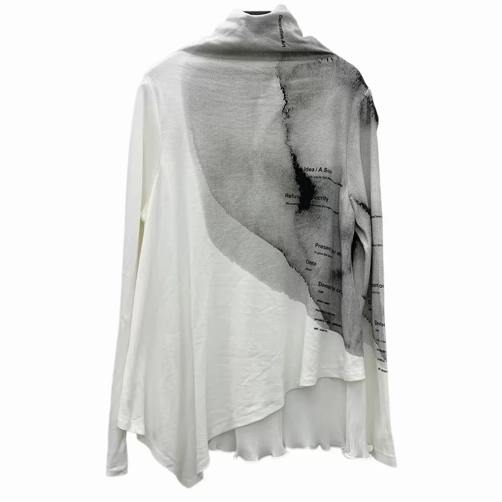 Ink-Dyed High Neck Top