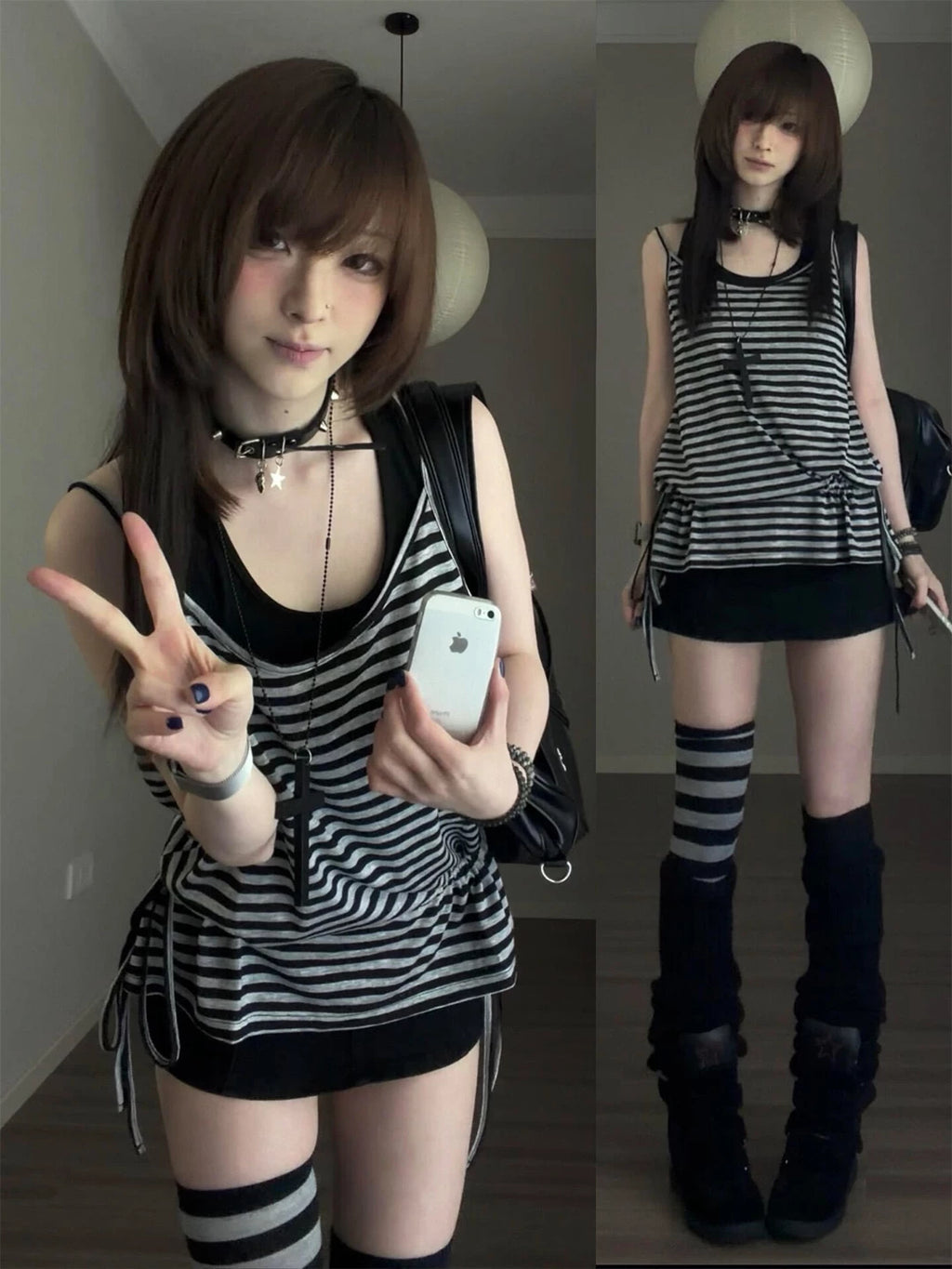 Striped Cami & Cover-Up Set