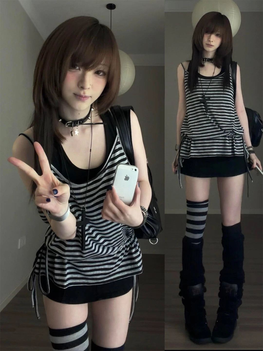 Striped Cami & Cover-Up Set
