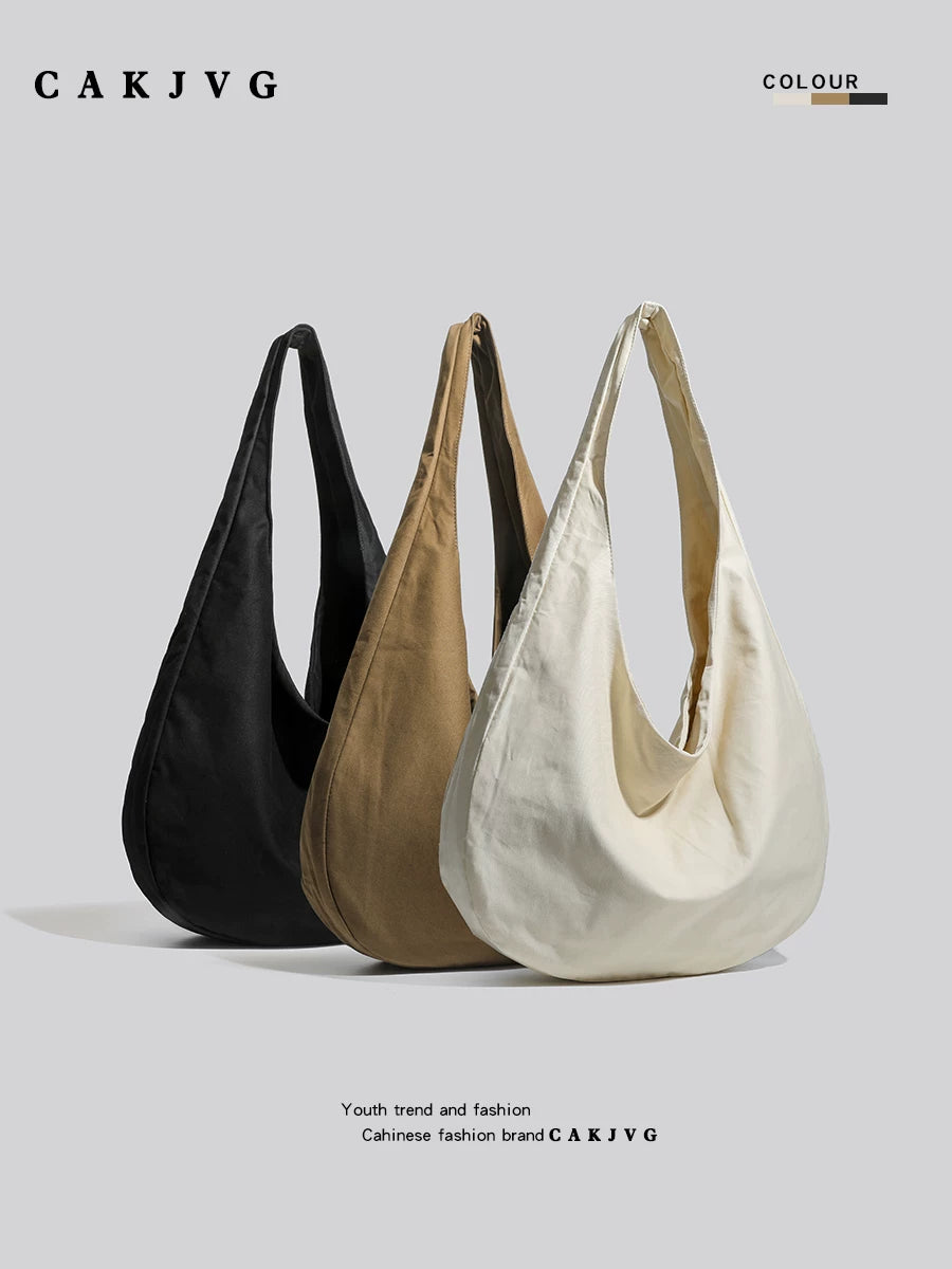 Black Canvas Slouch Tote