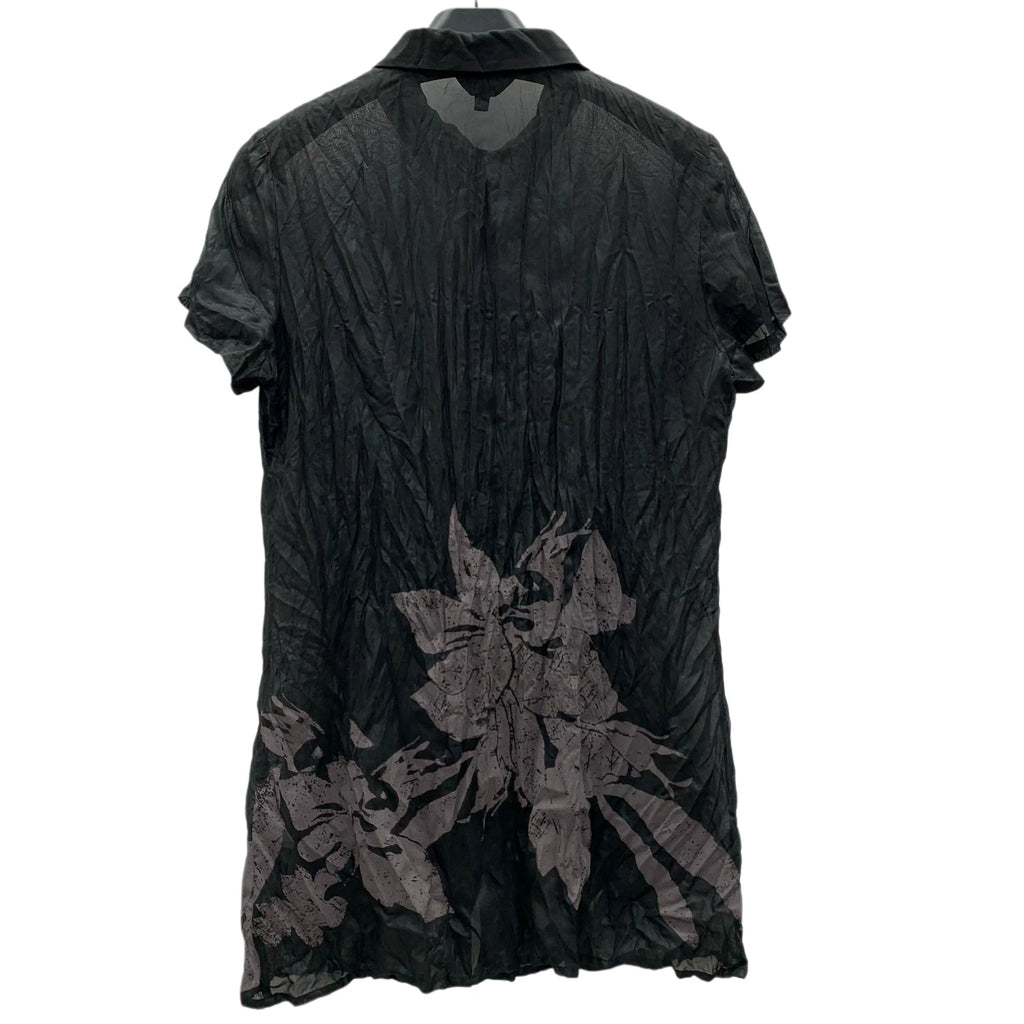 Crinkled Chiffon Floral Shirt