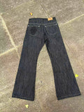 Raw Denim Flare Jeans