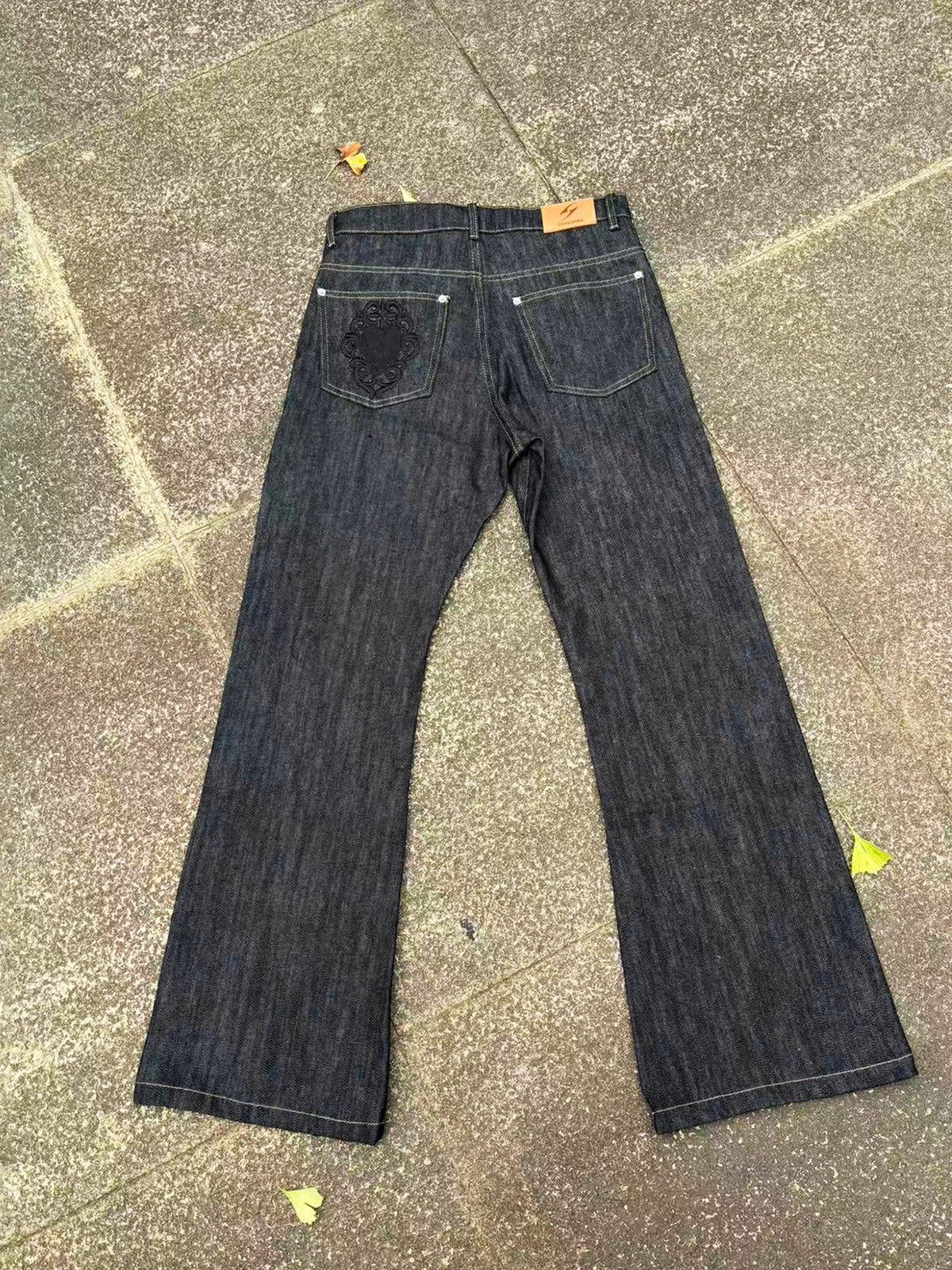 Raw Denim Flare Jeans