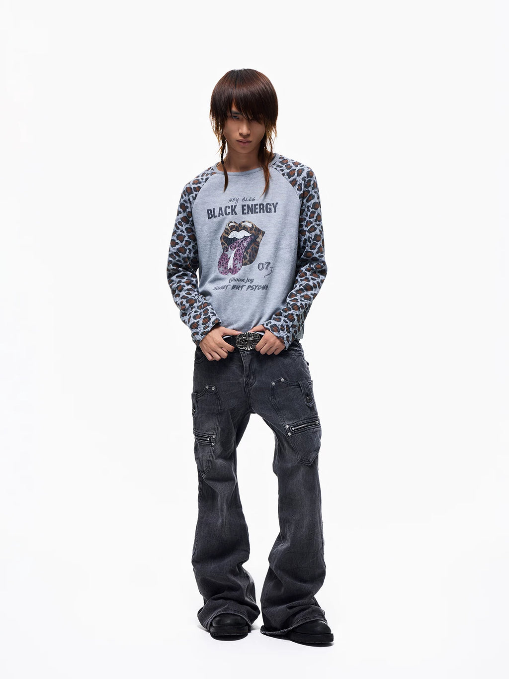 Floral Washed Multi-Pocket Flares