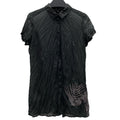 Crinkled Chiffon Floral Shirt