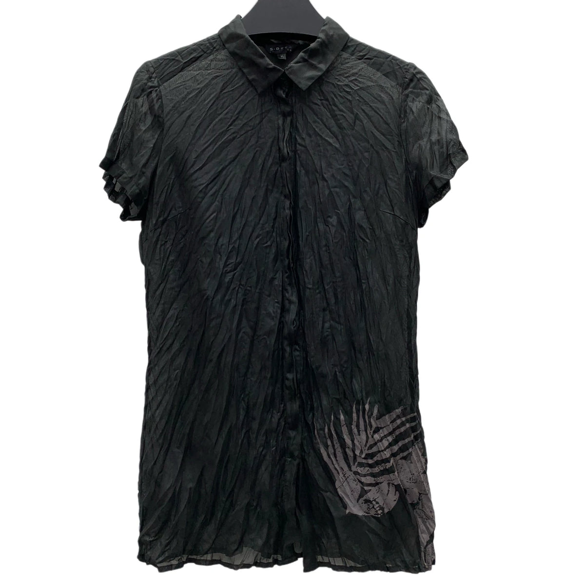 Crinkled Chiffon Floral Shirt