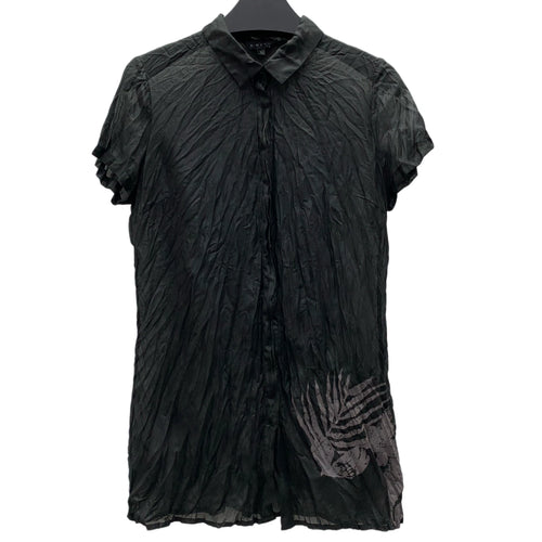 Crinkled Chiffon Floral Shirt