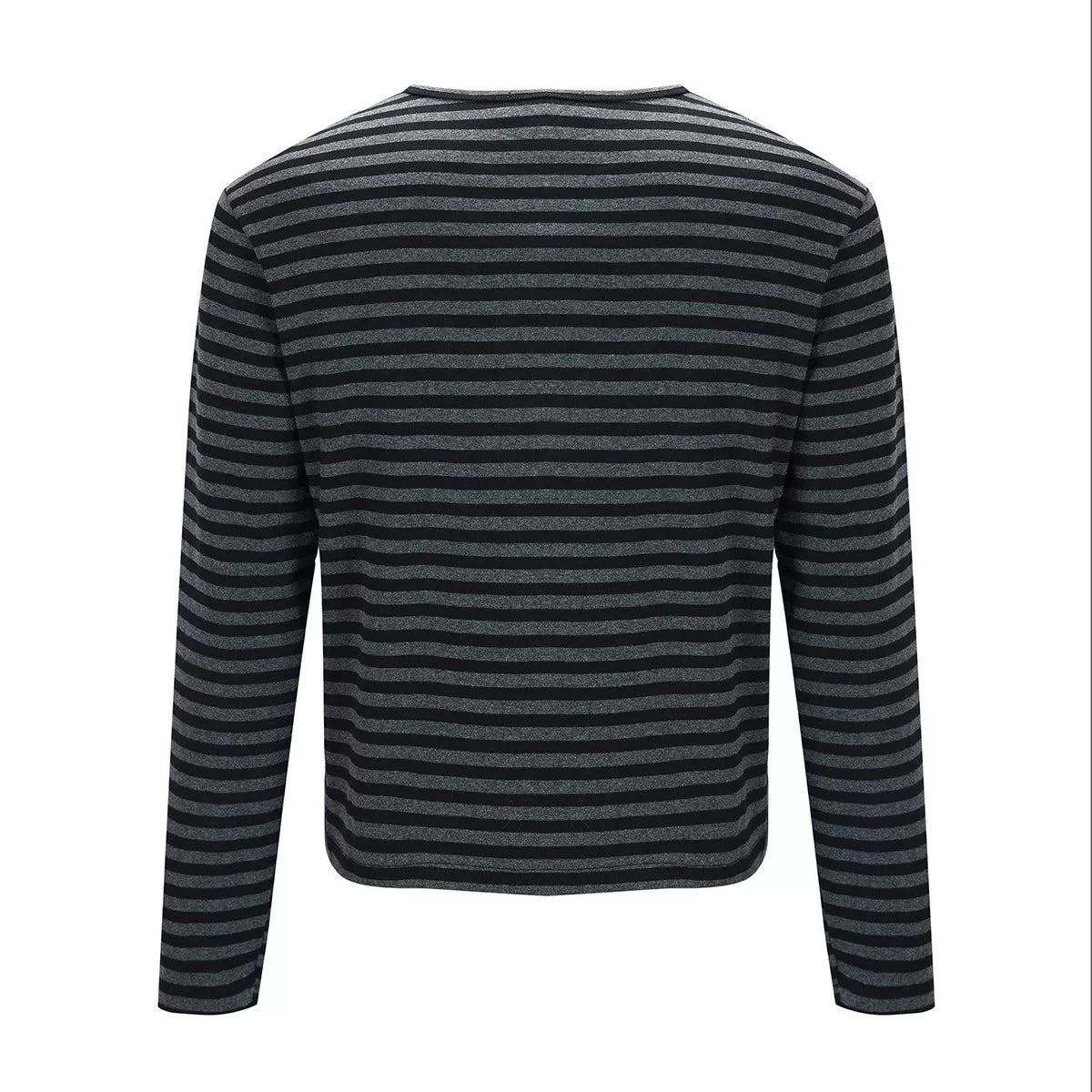 Grey Stripe Slim Long Sleeve