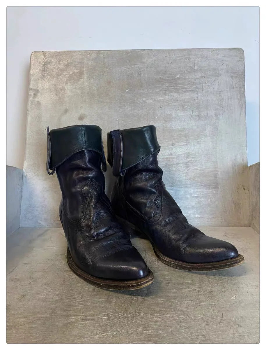 Slouch Leather Western Boots
