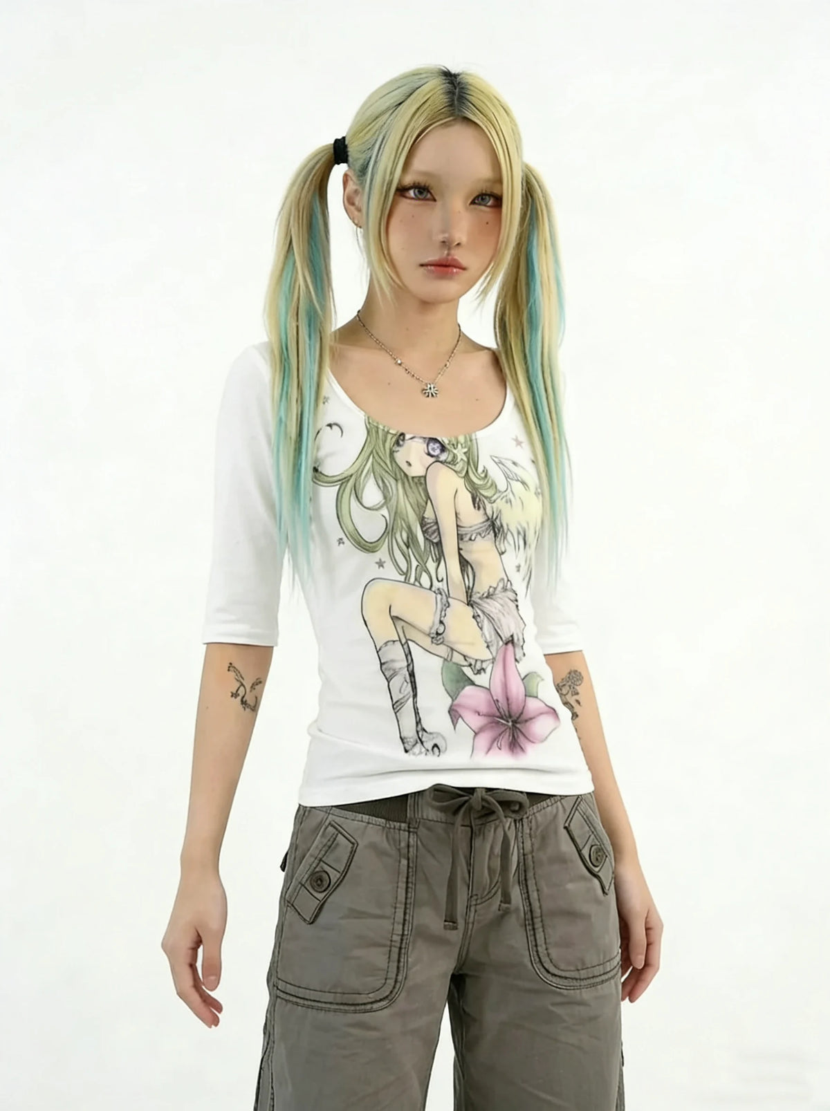 Petunia Girl Print Tee