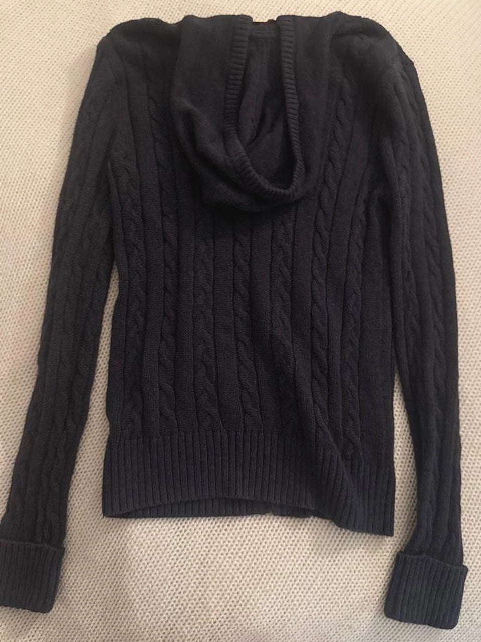 Hooded Rib Knit Cardigan