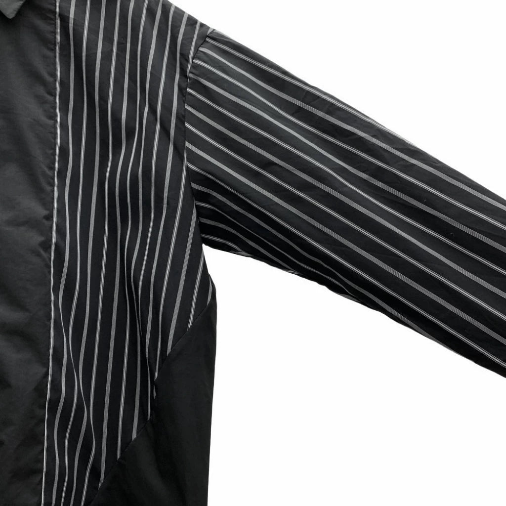 Pinstripe Panel Lapel Shirt