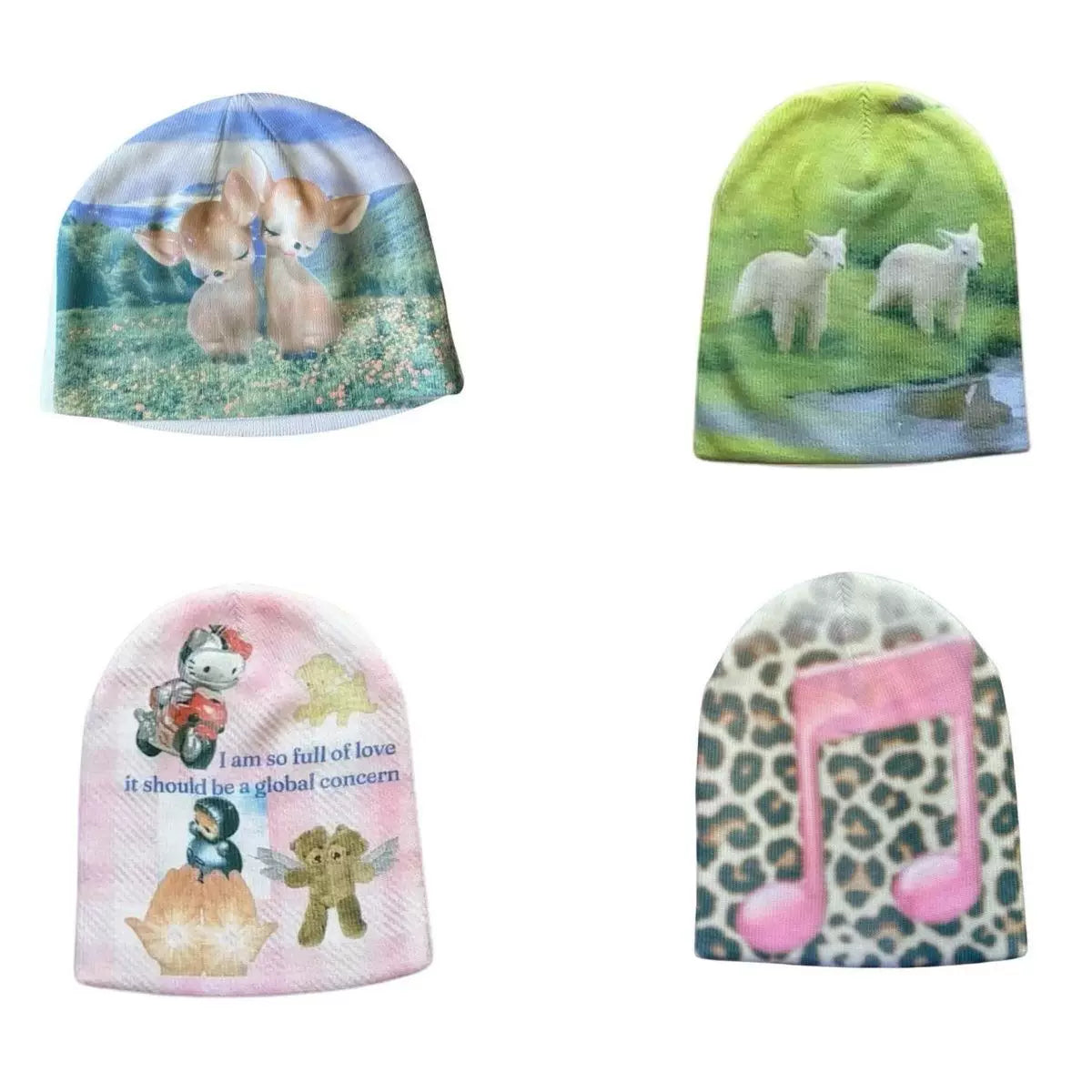 Printed Dopamine Knit Beanie