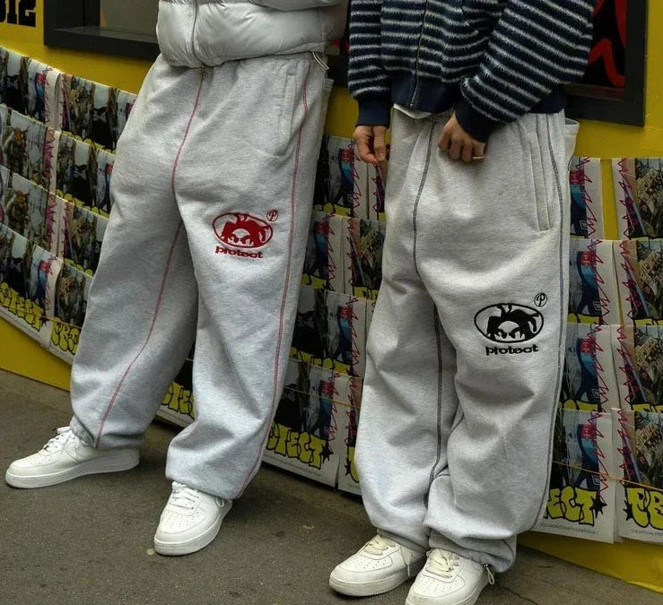 Embroidered Wide Sweatpants