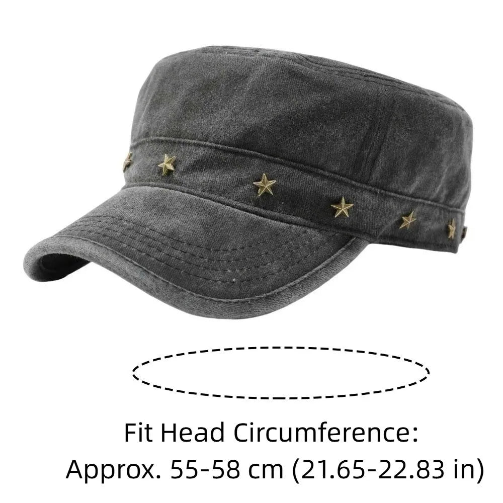 Star Rivet Washed Cadet Cap