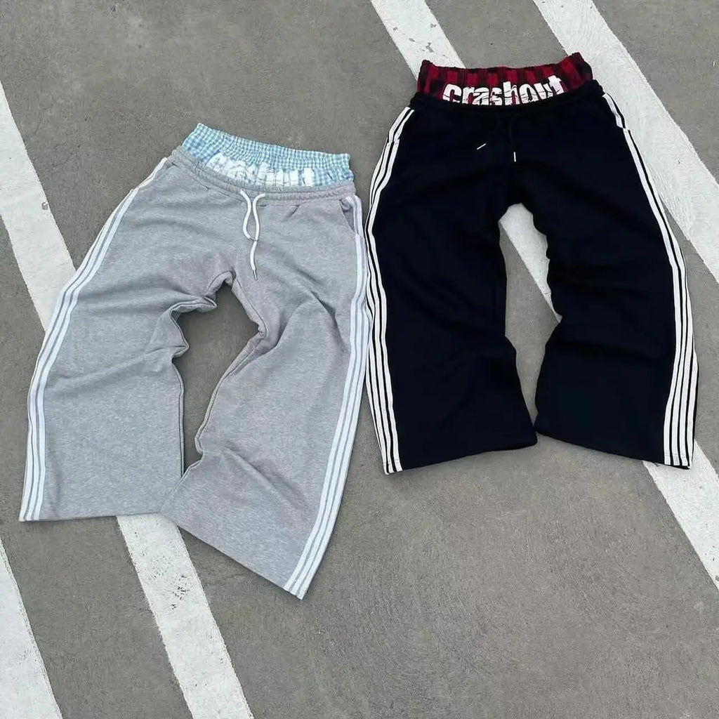 Double Waist Wide Sweatpants