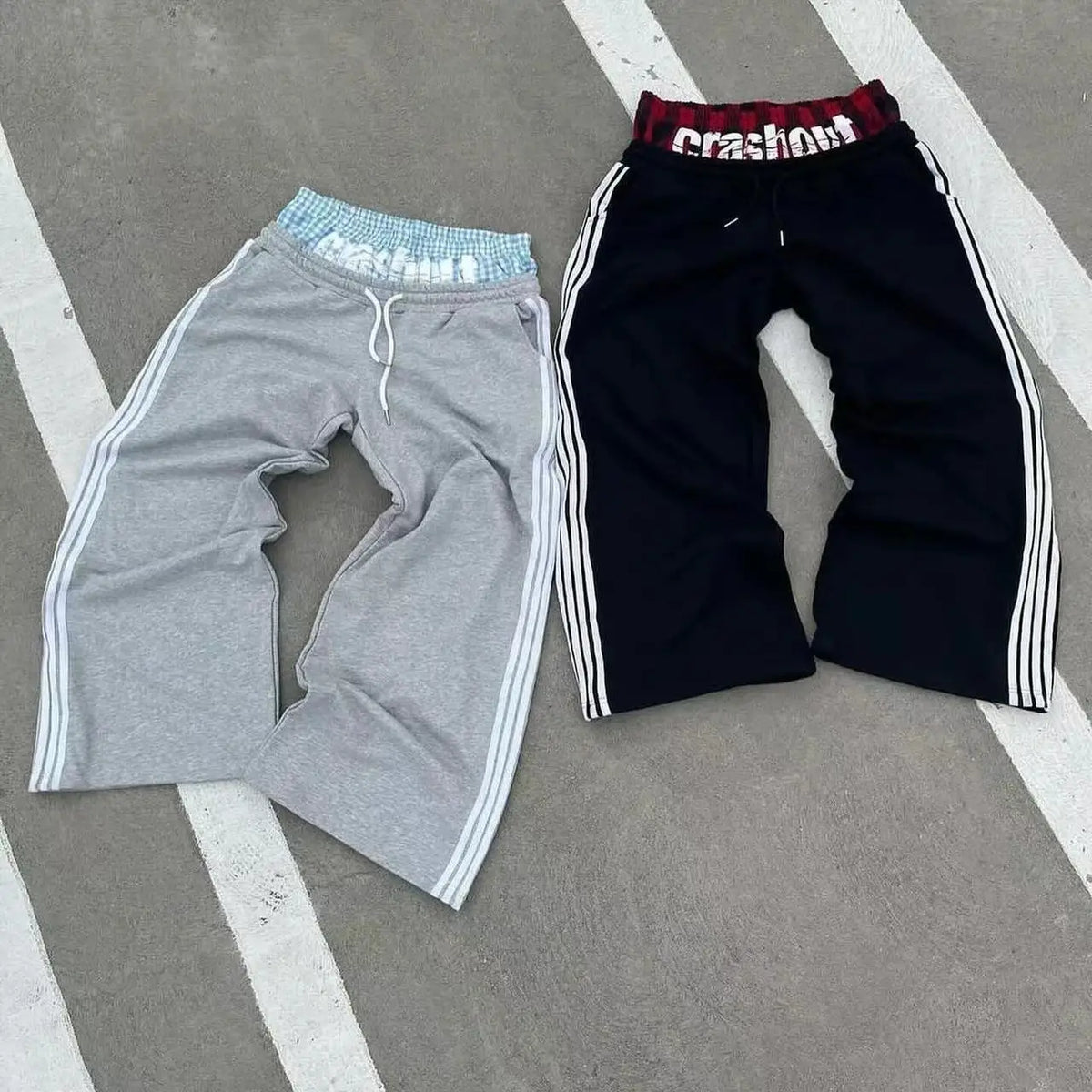 Double Waist Wide Sweatpants