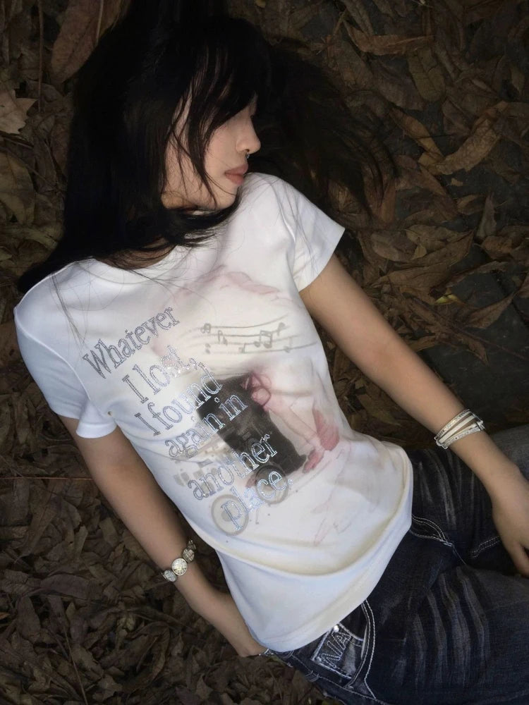 Fallen Angel Rhinestone Tee