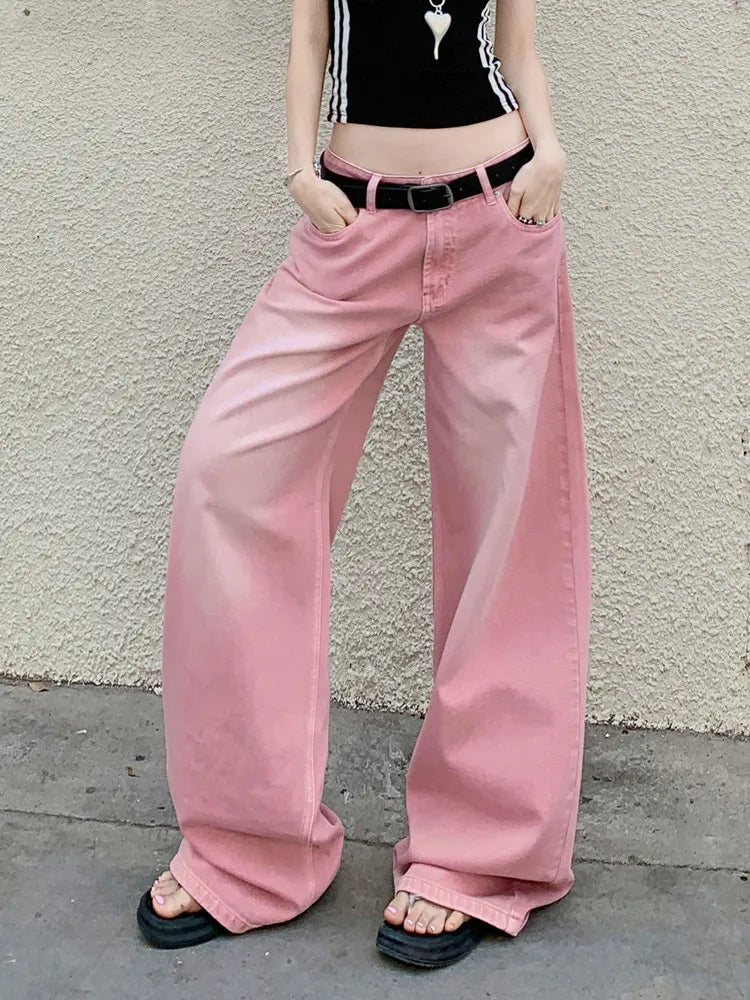 Pink Wash Baggy Jeans