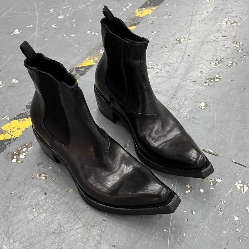Pointed Chelsea Heel Boots