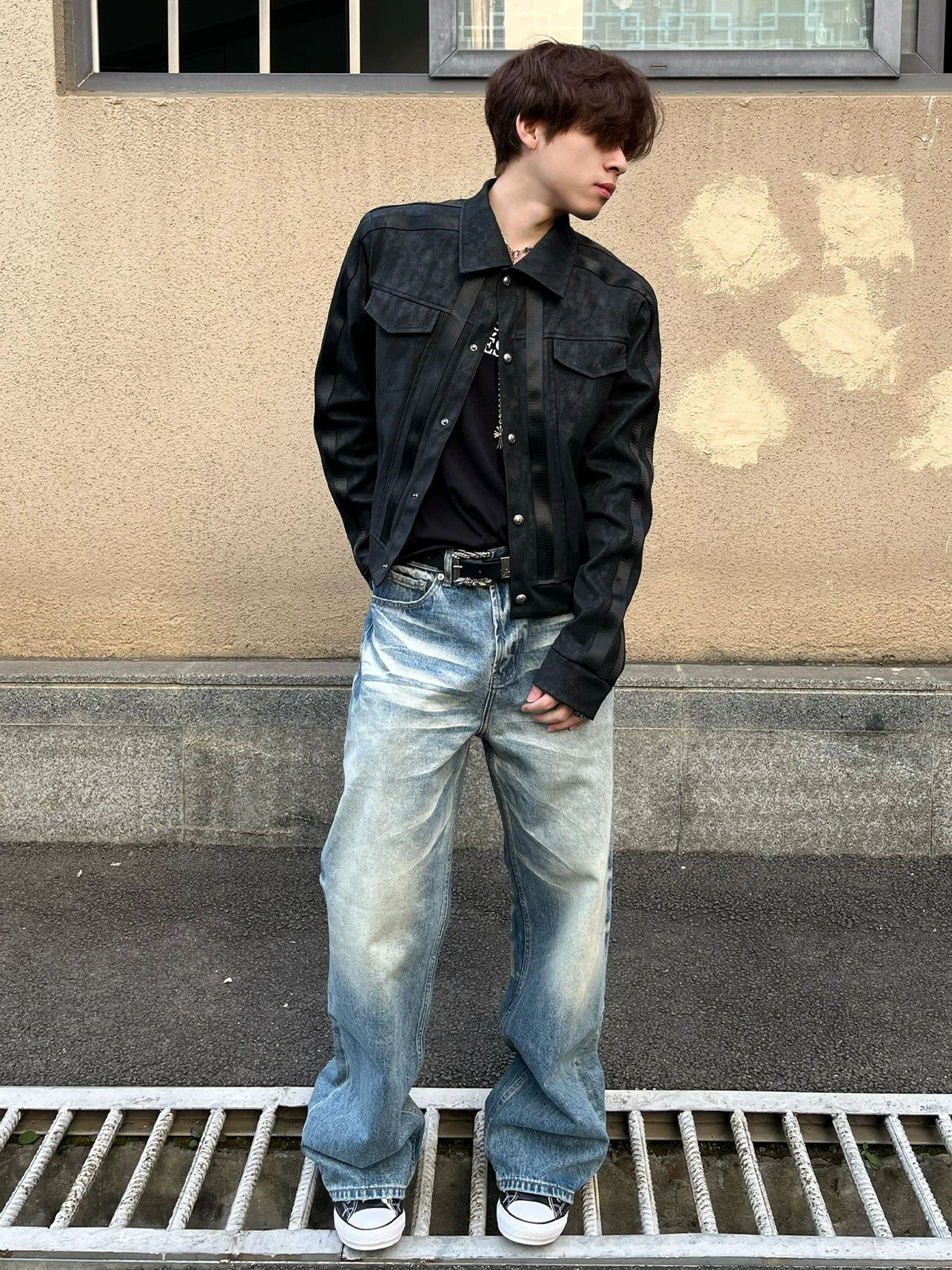 Slim PU Leather Jacket