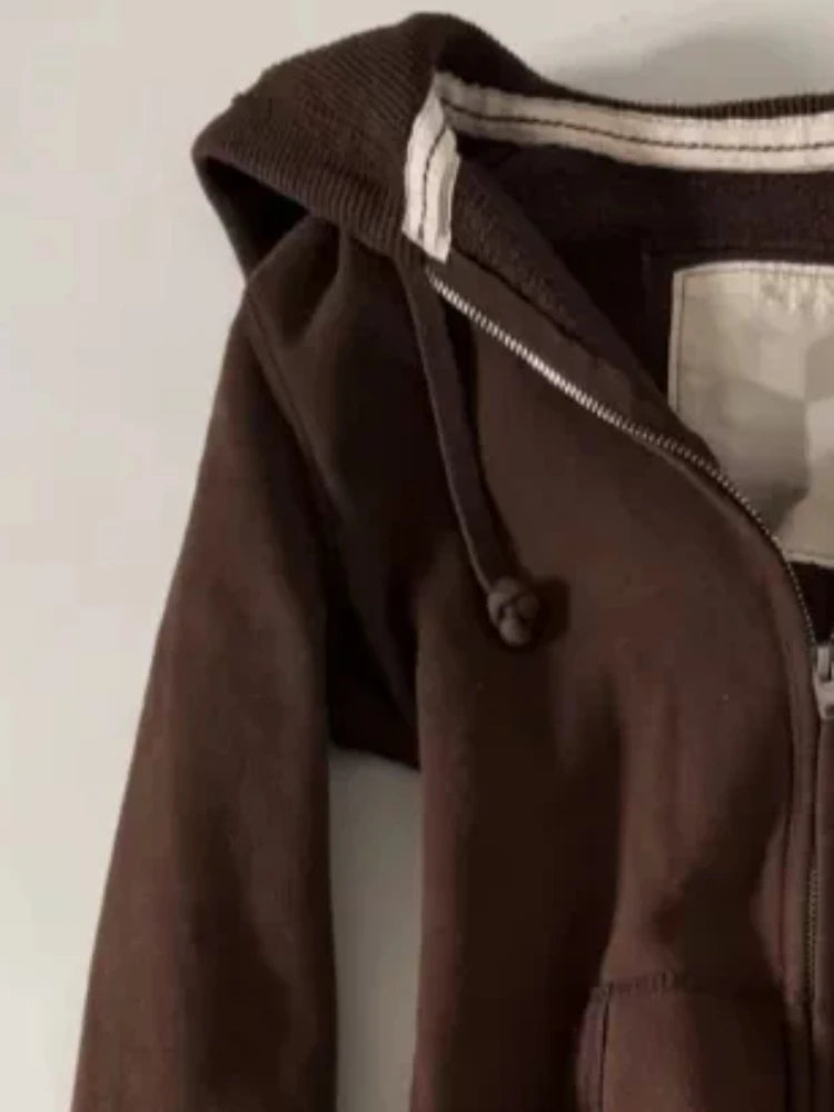 Brown California Zip Hoodie