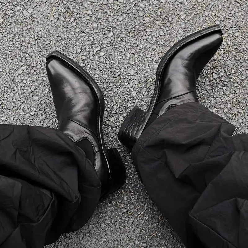 Pointed Chelsea Heel Boots