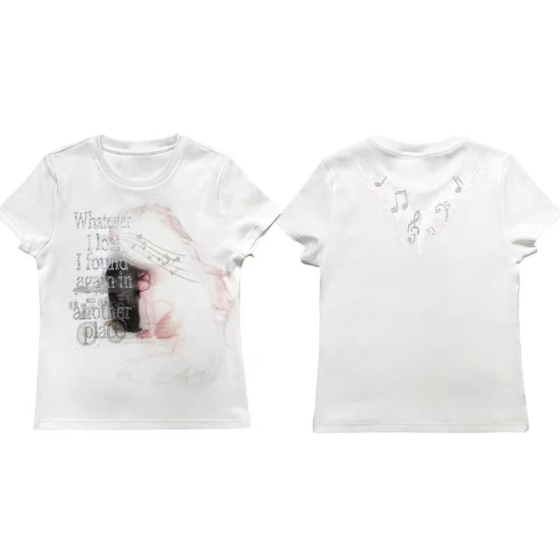 Fallen Angel Rhinestone Tee