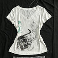 Raglan Graphic Tee – White / Black