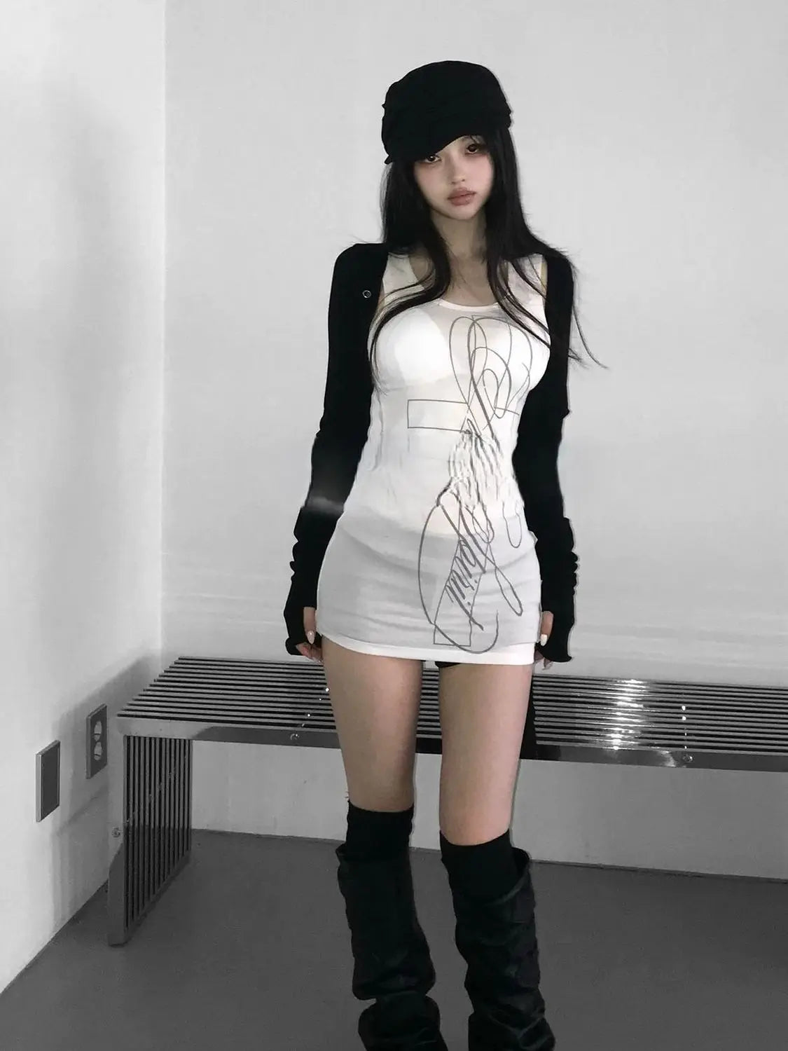 Cross Print Strap Vest