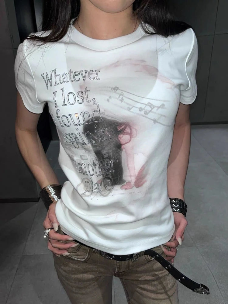 Fallen Angel Rhinestone Tee