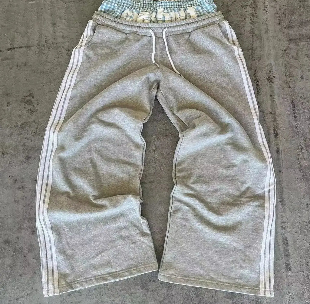 Double Waist Wide Sweatpants
