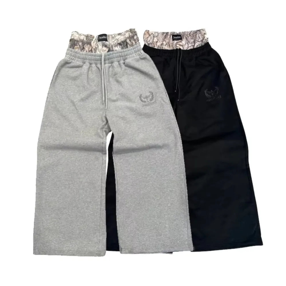Camo Waist Wide Sweatpants