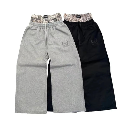 Camo Waist Wide Sweatpants