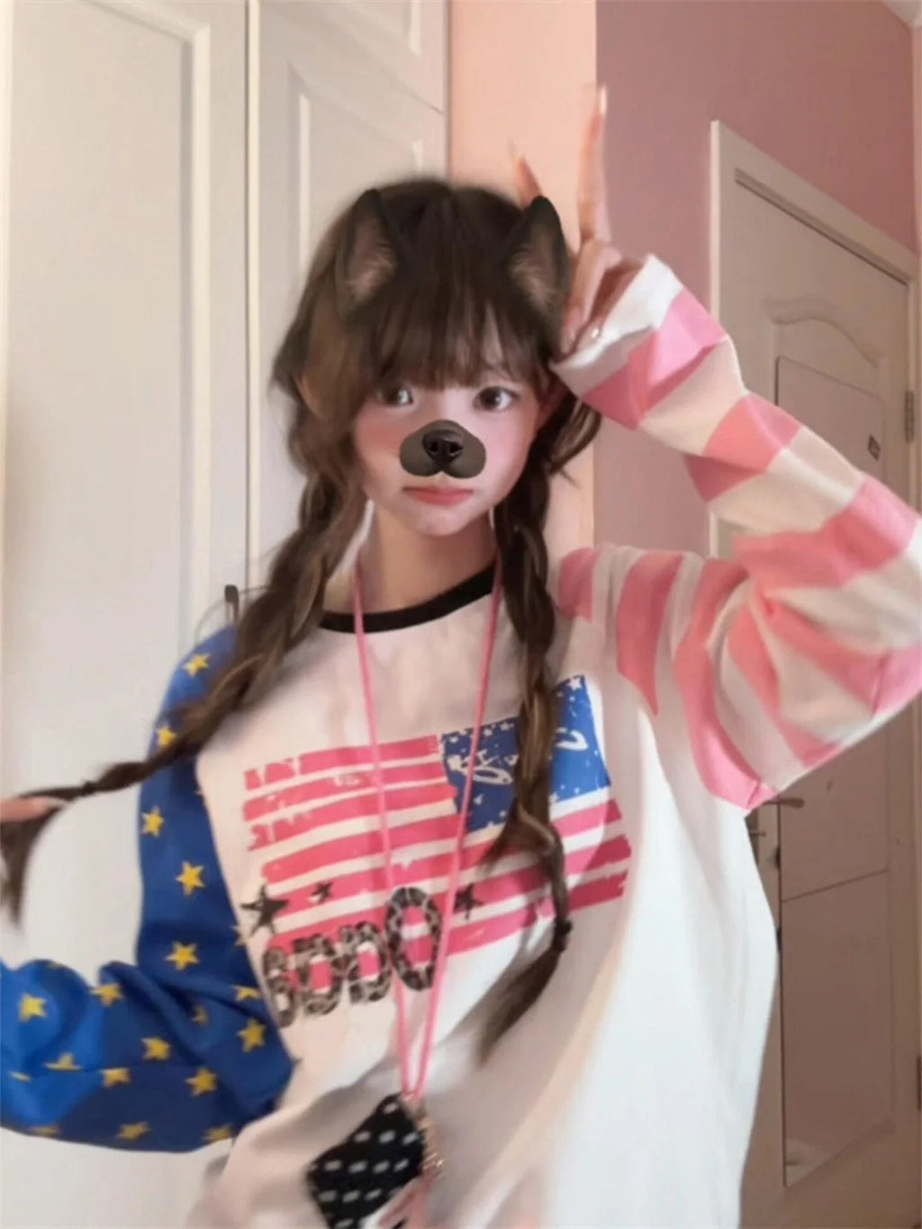Star Flag Raglan Long Sleeve