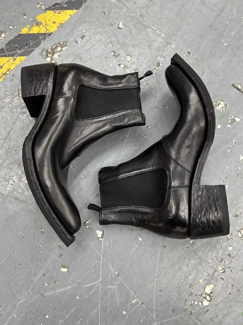 Pointed Chelsea Heel Boots