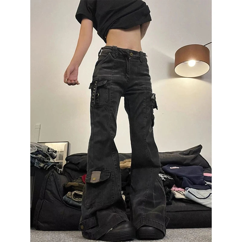 Cargo Flare Jeans
