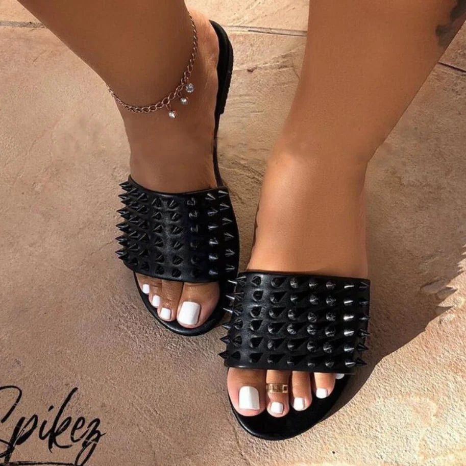 Studded Flat Slides