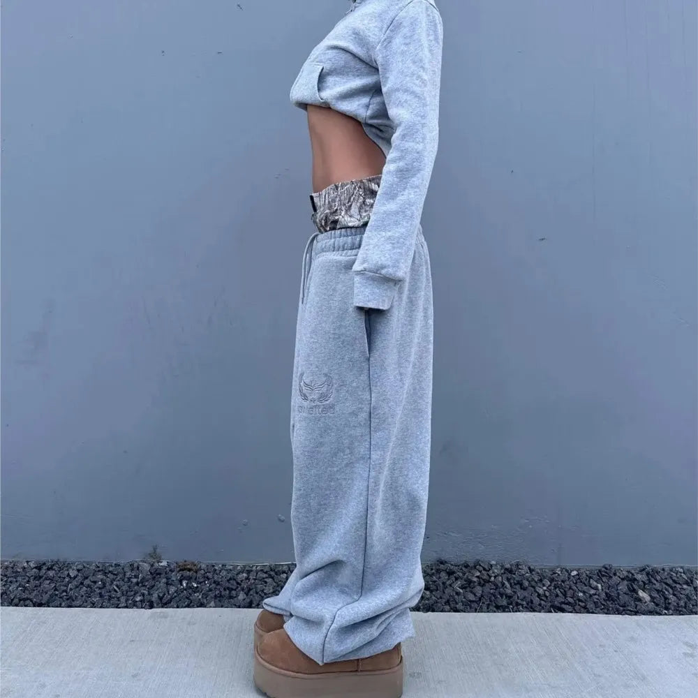 Camo Waist Wide Sweatpants