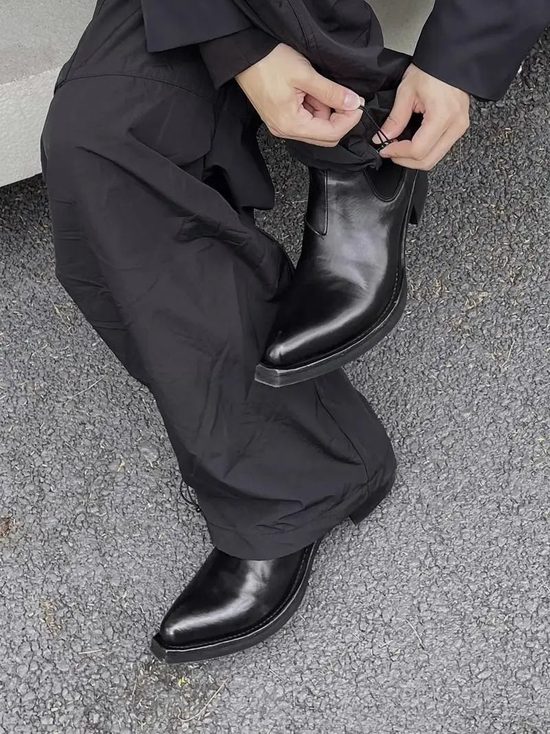 Pointed Chelsea Heel Boots