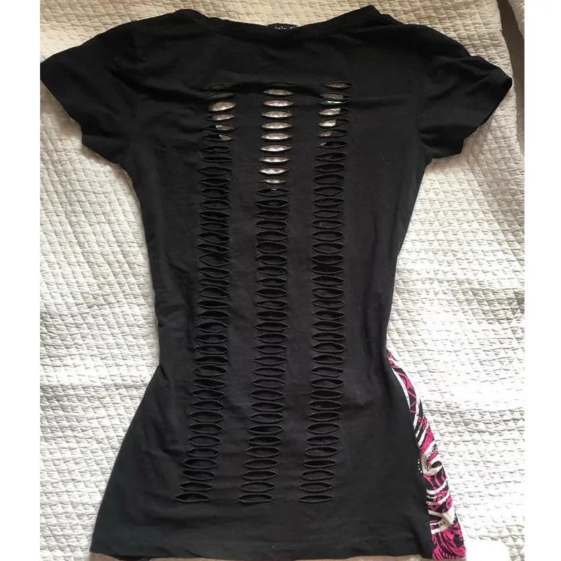 Cut-Out Back Graphic Tee