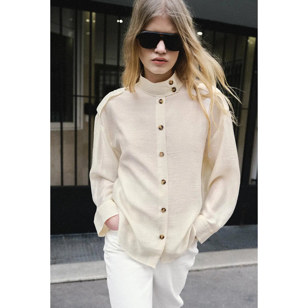 White Frayed Shirt